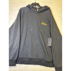 NWT Fabletics Hoodie Mens 2XL Black Athletic Pullover Sweatshirt Stretch Zip Pok